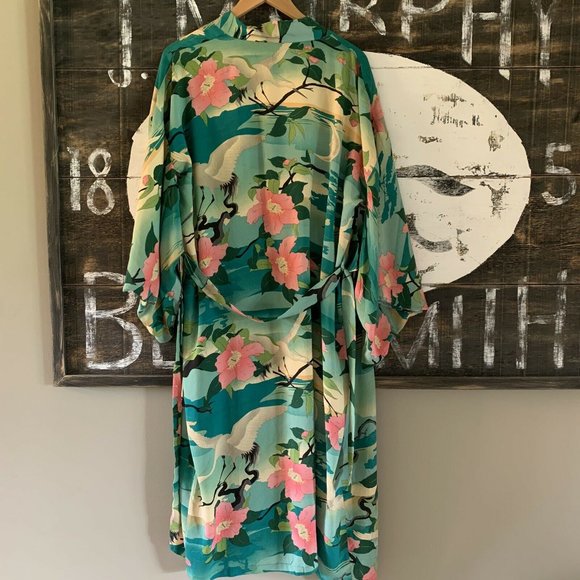 New Boho Nightingale Kimono Maxi Duster Robe - Picture 8 of 9